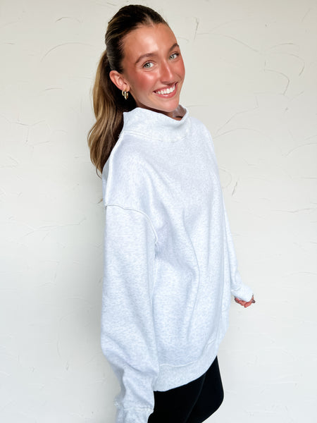 Mock Neck Sweatshirt - Ash (PREORDER)