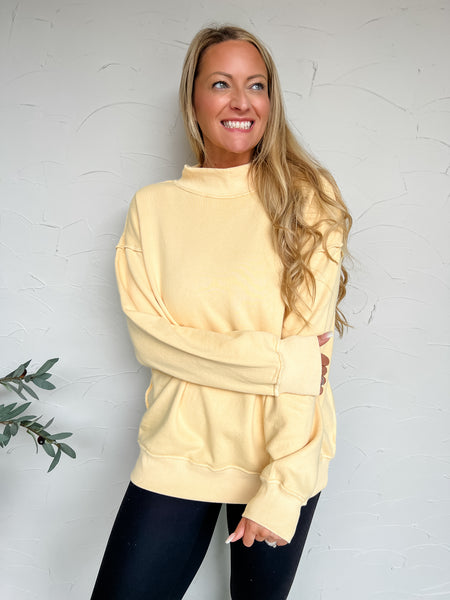 Mock Neck Oversized Sweatshirt Pack of 6 - Yellow