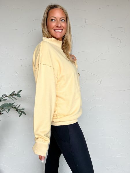 Mock Neck Oversized Sweatshirt Pack of 6 - Yellow