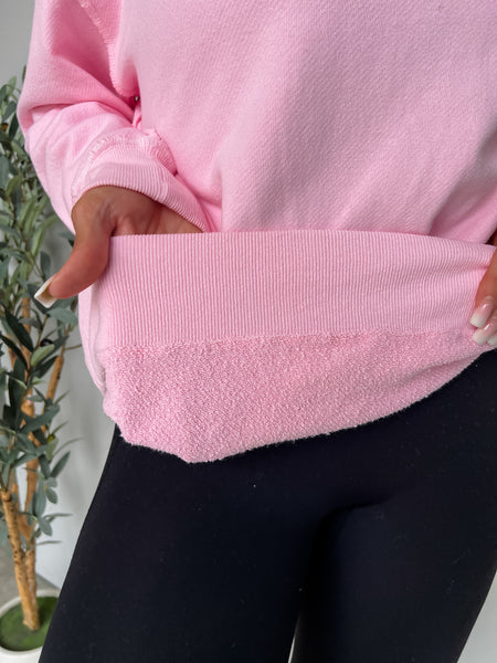Mock Neck Oversized Sweatshirt Pack of 6 - Pink