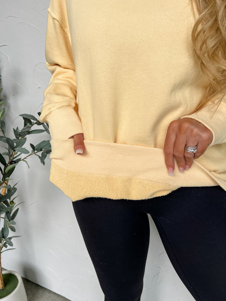 Mock Neck Oversized Sweatshirt Pack of 6 - Yellow
