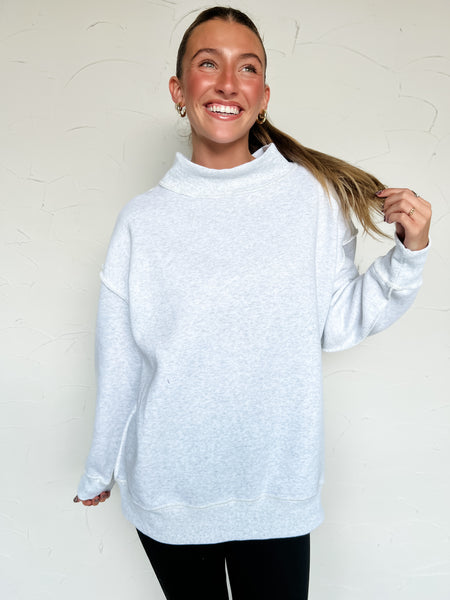 Mock Neck Sweatshirt - Ash (PREORDER)