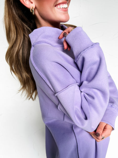 Mock Neck Sweatshirt - Lavender (PREORDER)