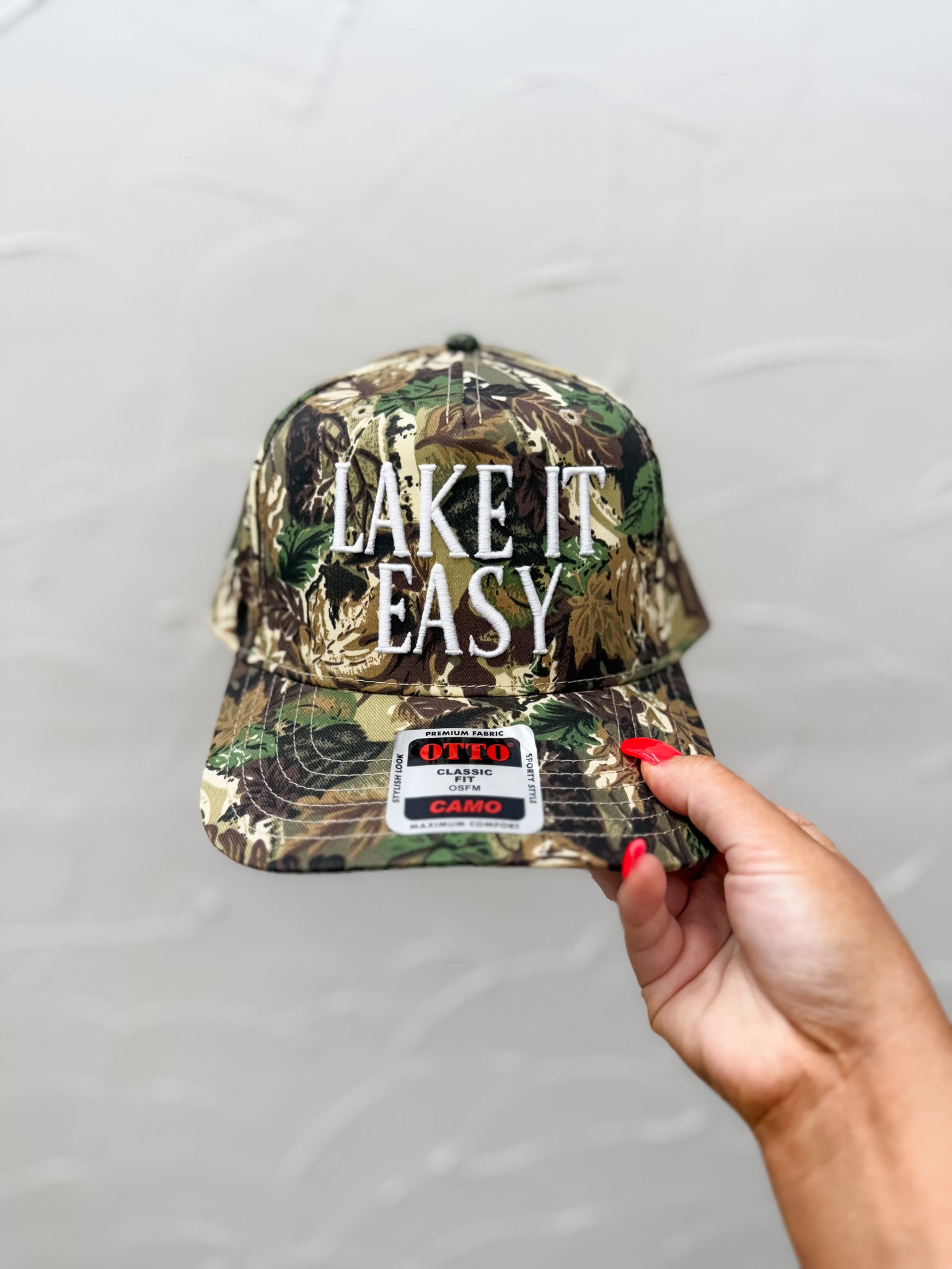 Lake It Easy Camo Cap