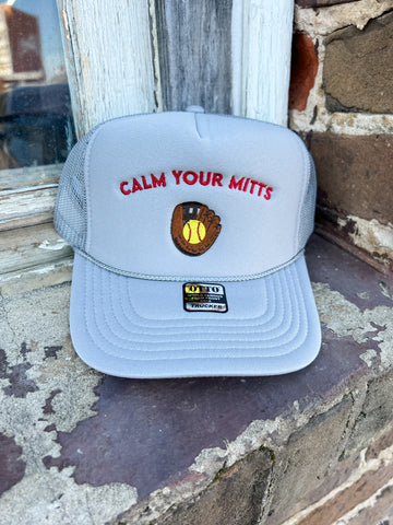 Softball Calm Your Mitts Foam Trucker