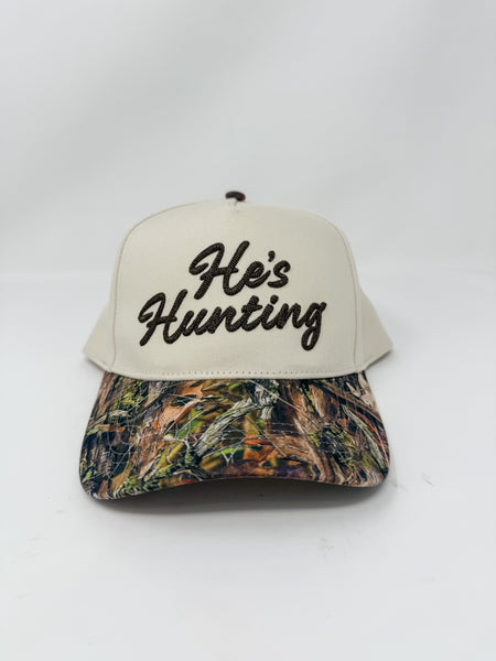 He's Hunting Camo Cap