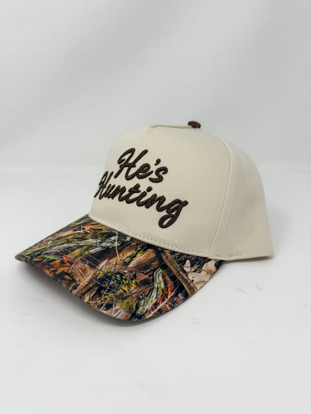He's Hunting Camo Cap