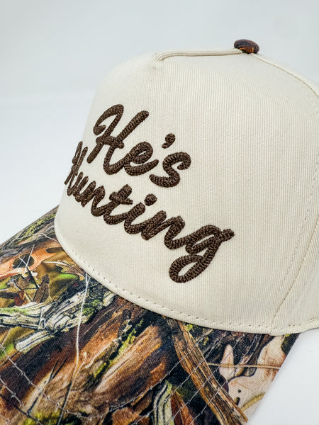 He's Hunting Camo Cap