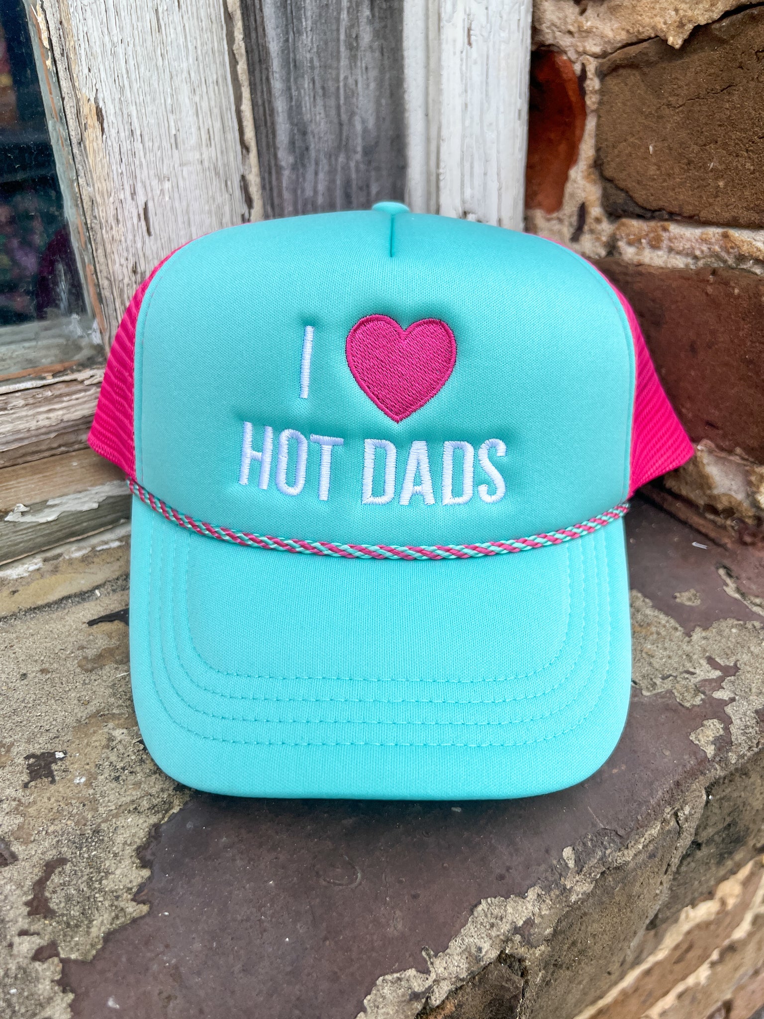 I Love Hot Dads Foam Trucker