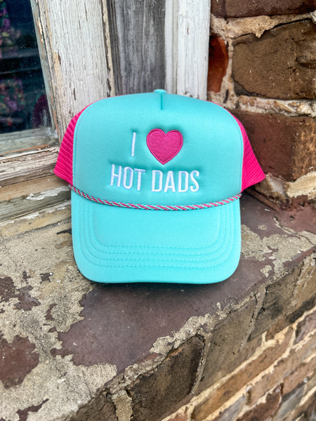 I Love Hot Dads Foam Trucker