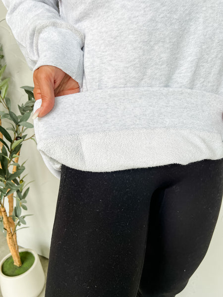 Mock Neck Oversized Sweatshirt Pack of 6 - Ash