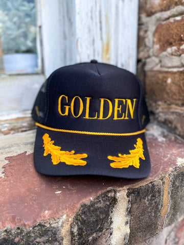 Golden Oak Leaves Foam Trucker