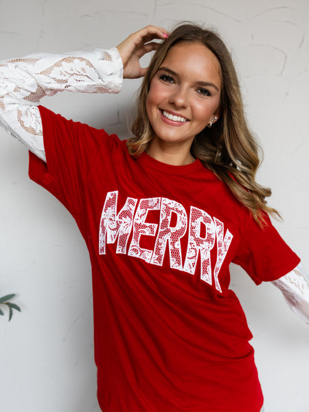 Merry Lace Tee