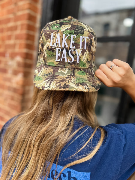 Lake It Easy Camo Cap